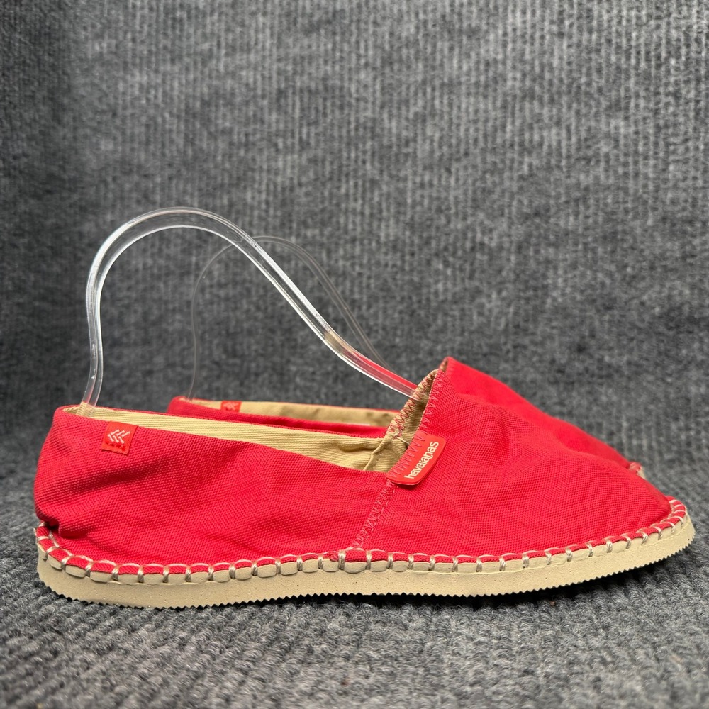 Havaianas Flat Espadrilles Women US 8M Red Comfort Travel Casual Boho Shoes